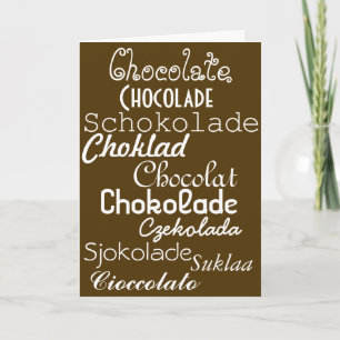 Languages of Chocolate Greeting Card