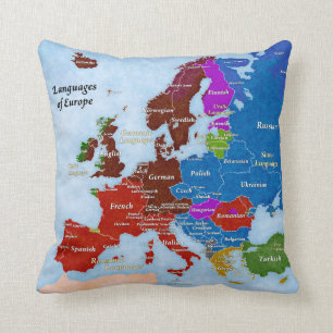 Languages of Europe Pillow