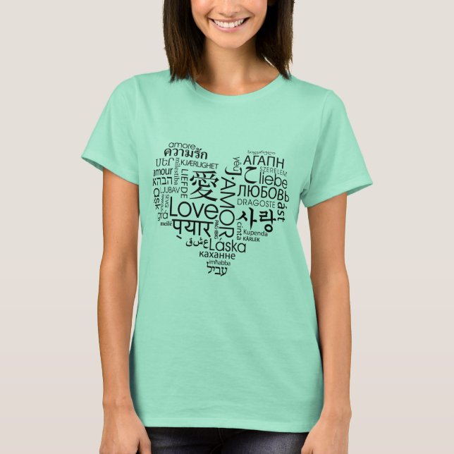 Languages of Love Heart T-Shirt (Front)