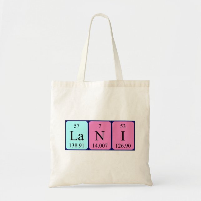 Lani periodic table name tote bag (Front)