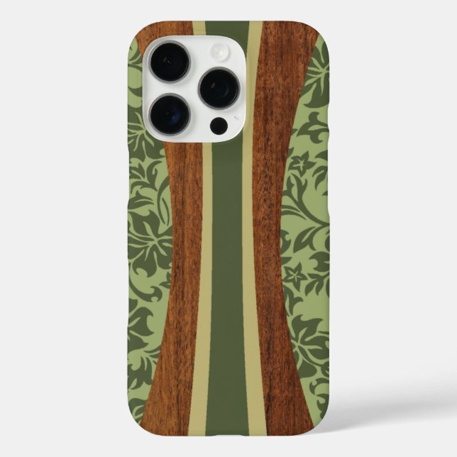 Laniakea Hawaiian Faux Wood Surfboard Case-Mate iPhone Case (Back)