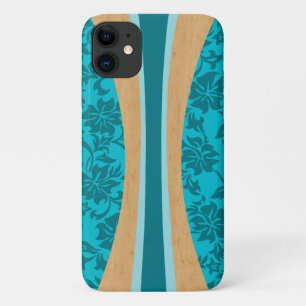Laniakea Hawaiian Faux Wood Surfboard Teal Case-Mate iPhone Case