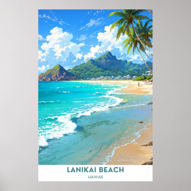  Lanikai Beach, Hawaii Poster (Front)