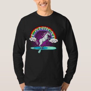 Lanikai Beach Hawaii Rainbow Unicorn Paddle Board  T-Shirt