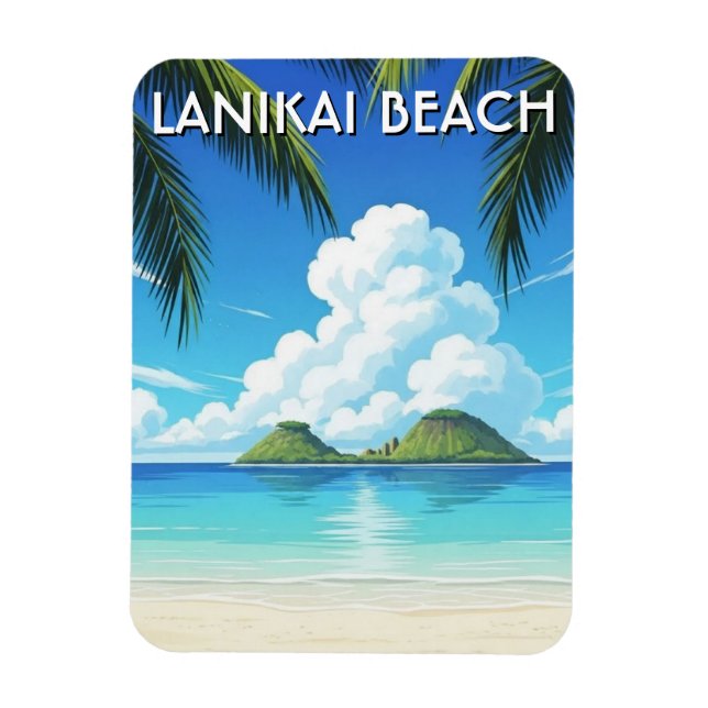 Lanikai Beach Hawaii Travel Magnet (Vertical)