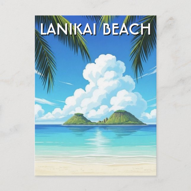 Lanikai Beach Hawaii Travel Postcard (Front)