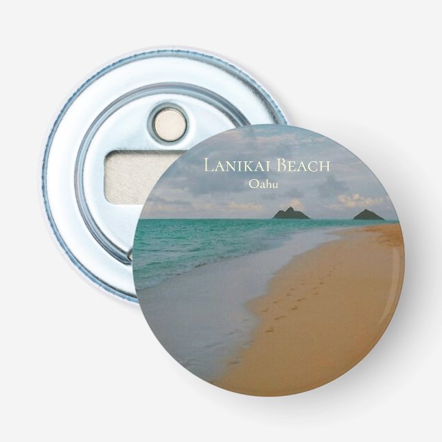 Lanikai Beach, Oahu, Hawaii Bottle Opener (Front)