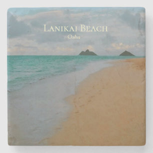 Lanikai Beach, Oahu, Hawaii Stone Coaster