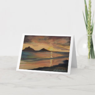 Lanikai Beach Sunrise Greeting Card