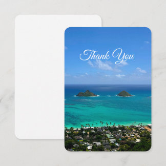 Lanikai Oahu Thank You Card