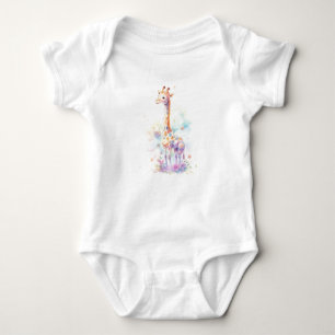 Lanky Baby Giraffe, Zoo Animals, Safari Animals  Baby Bodysuit