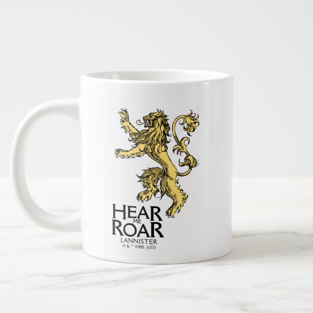 Lannister Sigil - Hear Me Roar Large Coffee Mug (Left)