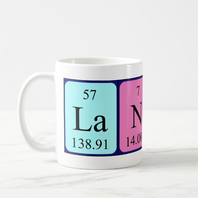 Lanny periodic table name mug (Left)