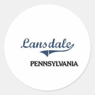 Lansdale Pennsylvania City Classic Round Sticker