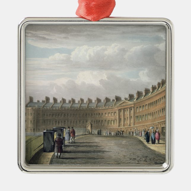 Lansdown Crescent, Bath, 1820 Metal Tree Decoration (Front)
