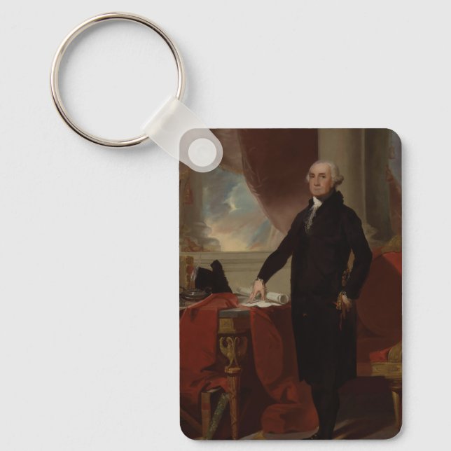 Lansdowne Portrait: US President George Washington Key Ring (Front)