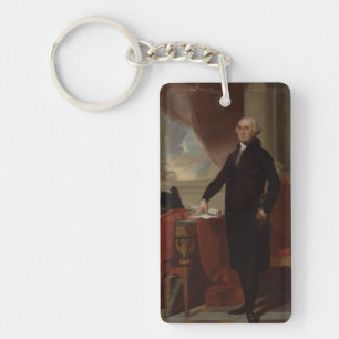 Lansdowne Portrait: US President George Washington Key Ring
