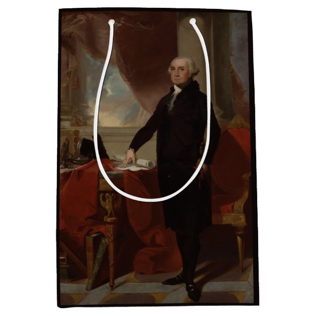 Lansdowne Portrait: US President George Washington Medium Gift Bag (Front)