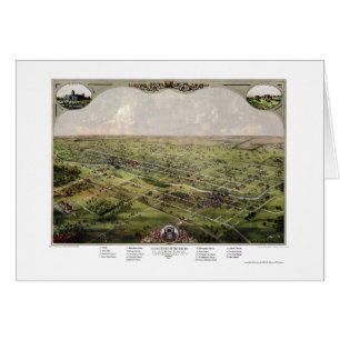 Lansing, MI Panoramic Map - 1866