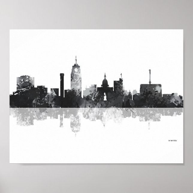 LANSING, MICHIGAN SKYLINE POSTER (Front)