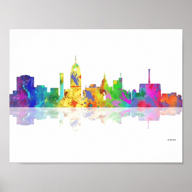 LANSING, MICHIGAN SKYLINE - Poster (Front)
