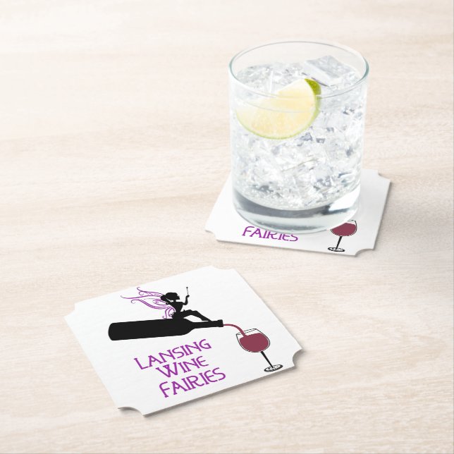 Lansing Wine Fairies Paper Coaster (Insitu)