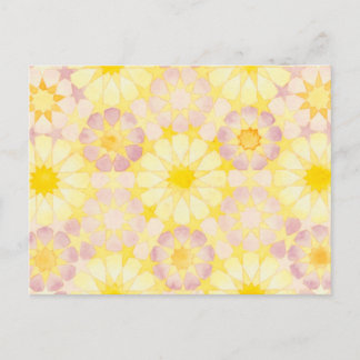 'Lantana' Islamic geometry postcard