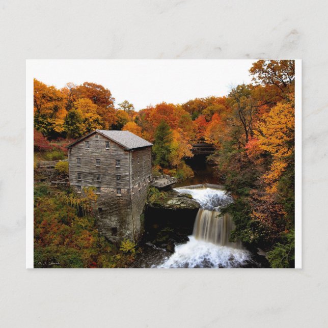 Lanterman's Mill in Autumn Postcard (Front)