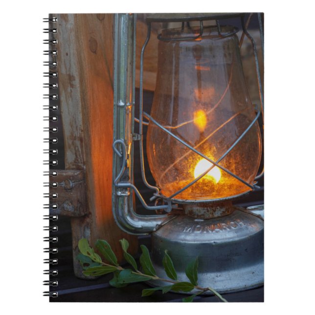 Lantern At Plains Camp, Kruger National Park Spiral Notebook (Front)
