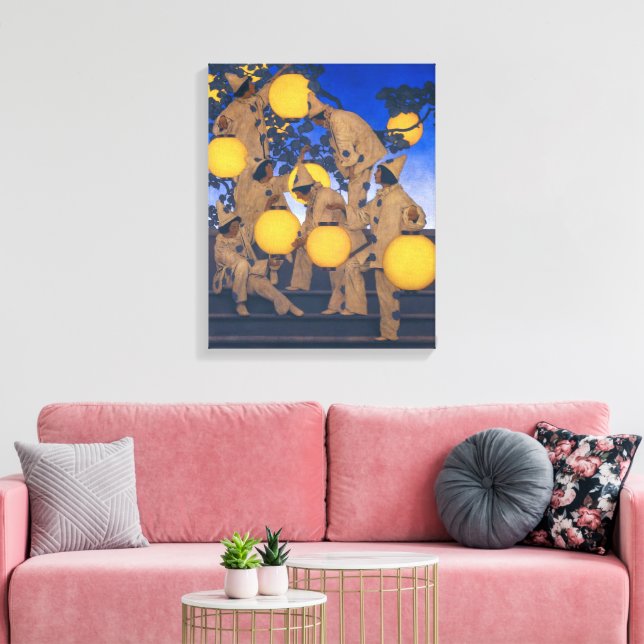 Lantern Bearers | Maxfield Parrish | Canvas Print (Insitu(LivingRoom))