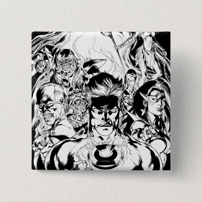 Lantern Corps Group Shot 15 Cm Square Badge (Front)