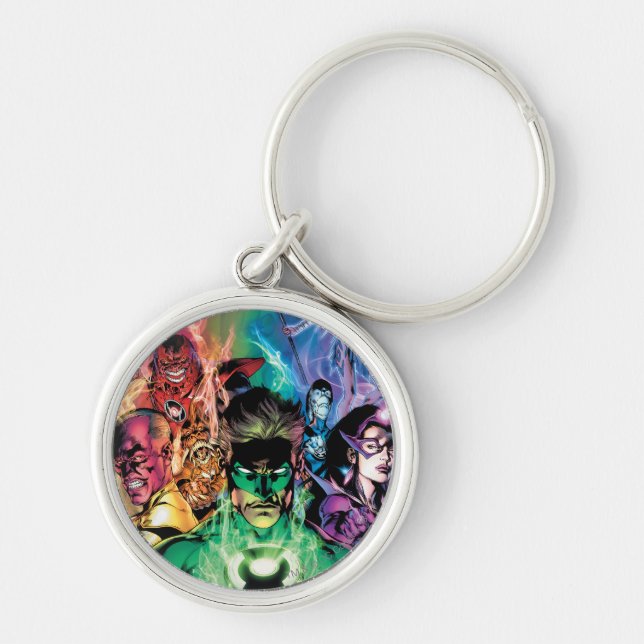 Lantern Corps Group with Colours Key Ring (Front)