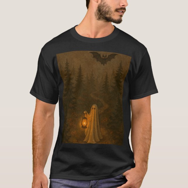 Lantern Ghost Trail – Cosy Autumn Night Men’s  T-Shirt (Front)