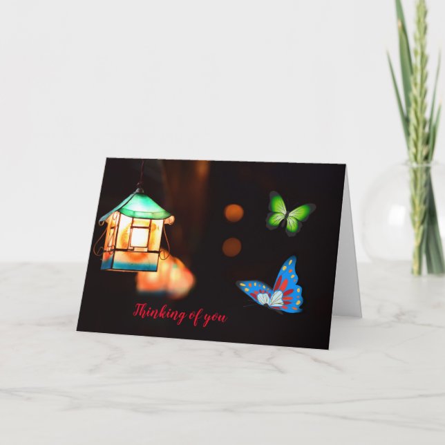 Lantern Mother's Day Folded Greeting Card (Front)