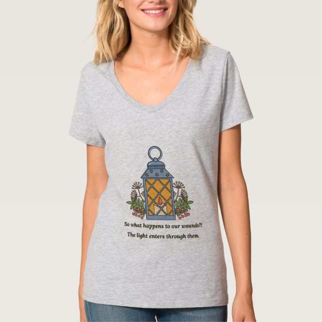Lantern of Healing | Gentle Light & Spiritual Hope T-Shirt (Front)