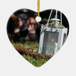 Lantern of light ceramic tree decoration