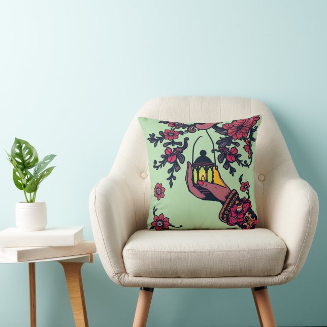 Lantern of Light – Retro Ornamental Glow Cushion (Chair)