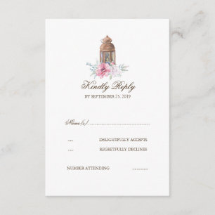 Lantern Wedding RSVP Card