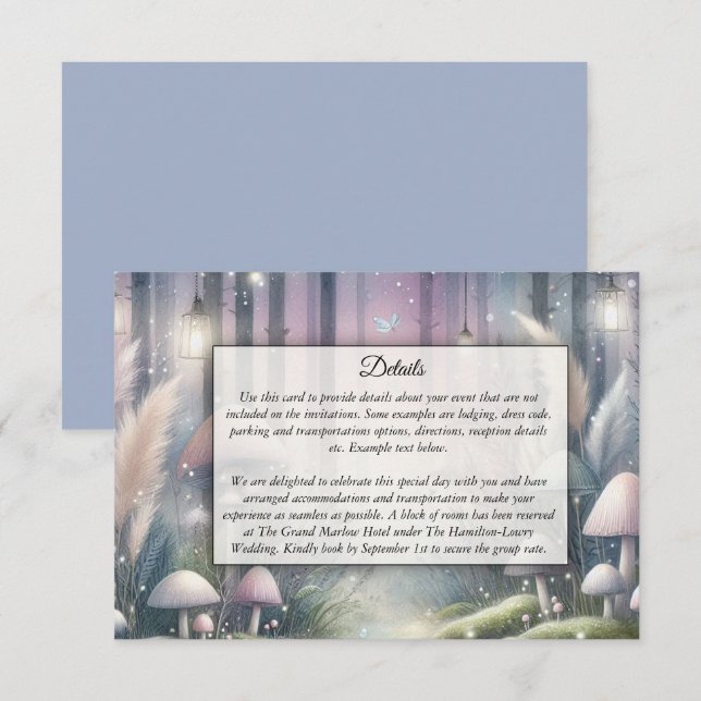 Lanternlight Dreams Enchanted Forest Enclosure Card (Front/Back)