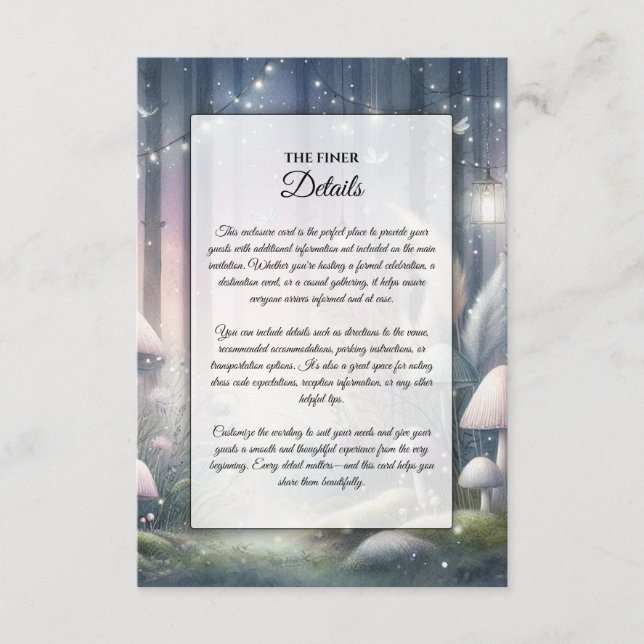 Lanternlight Dreams Enchanted Forest Enclosure Card (Front)