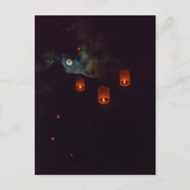 Lanterns in the sky postcard (Front)