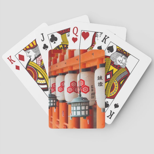 Lanterns inside Itsukushima Shrine Playing Cards (Back)