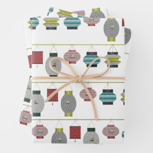 Lanterns Wrapping Paper Sheets