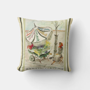 Lanvin Parfums French Print Throw Pillow