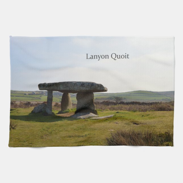 Lanyon Quoit Standing Stones Cornwall England Tea Towel (Horizontal)