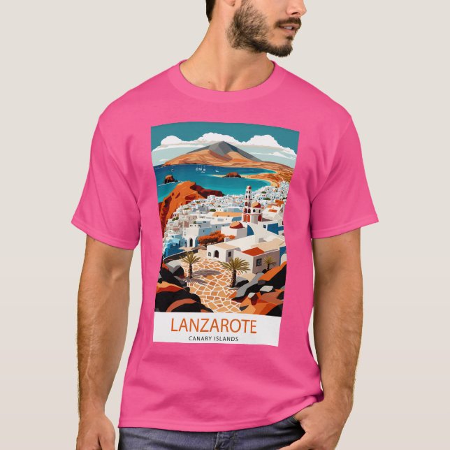Lanzarote Poster Spain Travel T-Shirt (Front)