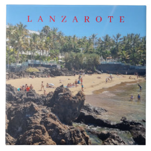 Lanzarote Puerto del Carmen beach ceramic tile