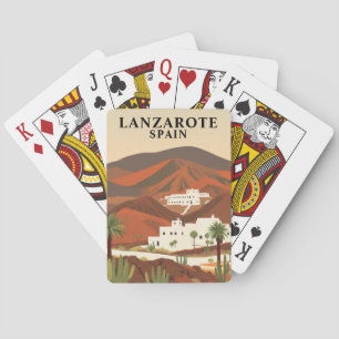Lanzarote Spain Playing Cards Deck Vintage Travel