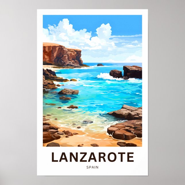 Lanzarote Spain Travel Print (Front)