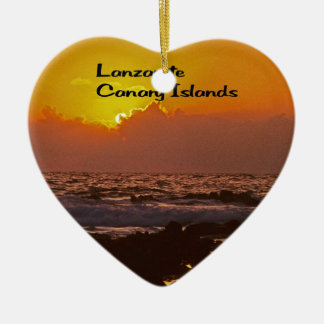 Lanzarote Sunset Ceramic Tree Decoration